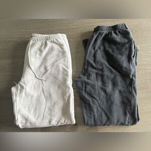 Brandy Melville dark grey and beige  Joggers sweatpants